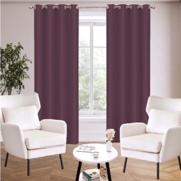 Navy Blue Grommet Full-Length Curtains Modern Accents 1 Panel - Picture 6 of 6